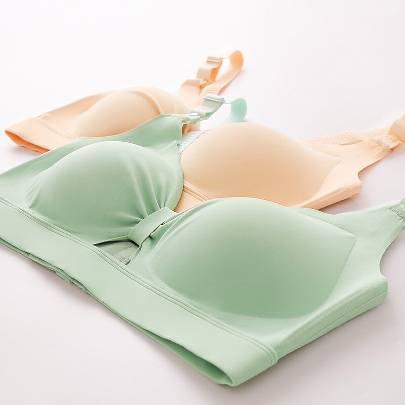 New Seamless Breastfeeding Underwear Pregnant Women Gather Bra Postpartum Breastfeeding Pregnancy Special Summer Thin Section