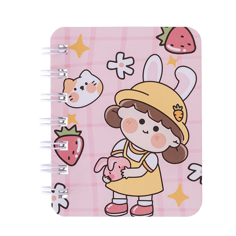Korean Cute Girl Boy Coil Notepad Pocketbook Message Memo Notebook Student Diary Mini Kawaii Office Simple Journal Stationery A7