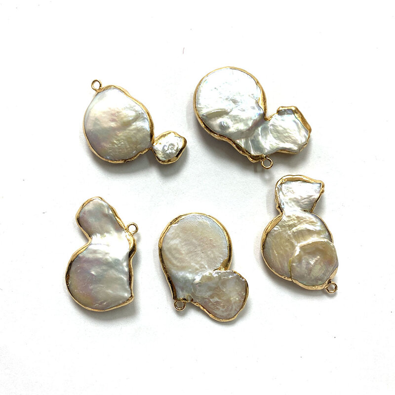 Exquisite Natural Freshwater Pearl Irregular Pendant 18-40mm Charm Fashion Jewelry Making DIY Necklace Earrings Accessories 1Pcs
