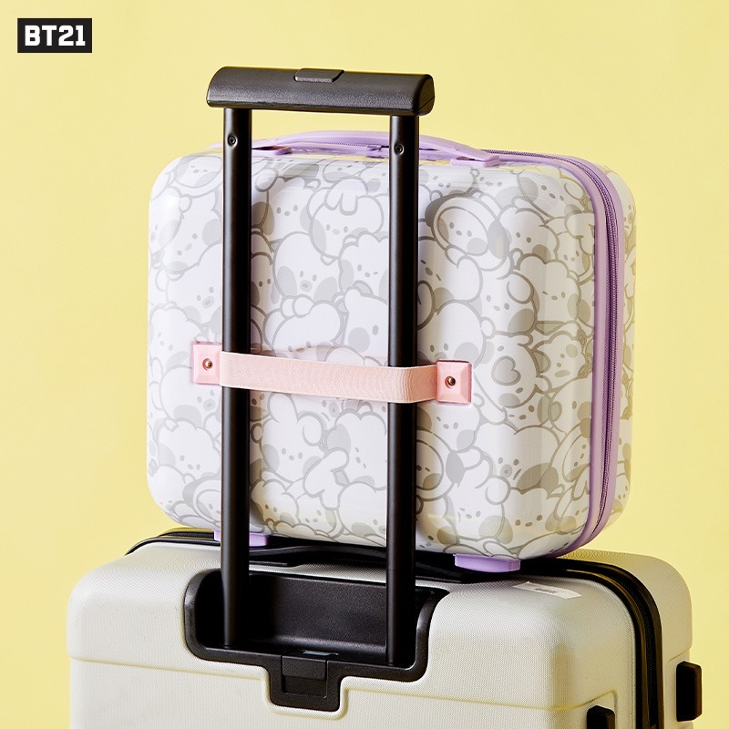 BT21 Minini سلسلة حقيبة سفر Kawaii أنيمي قدرة عالية 15 بوصة حقيبة أمتعة محمولة الكرتون صندوق مستحضرات خط الأصدقاء