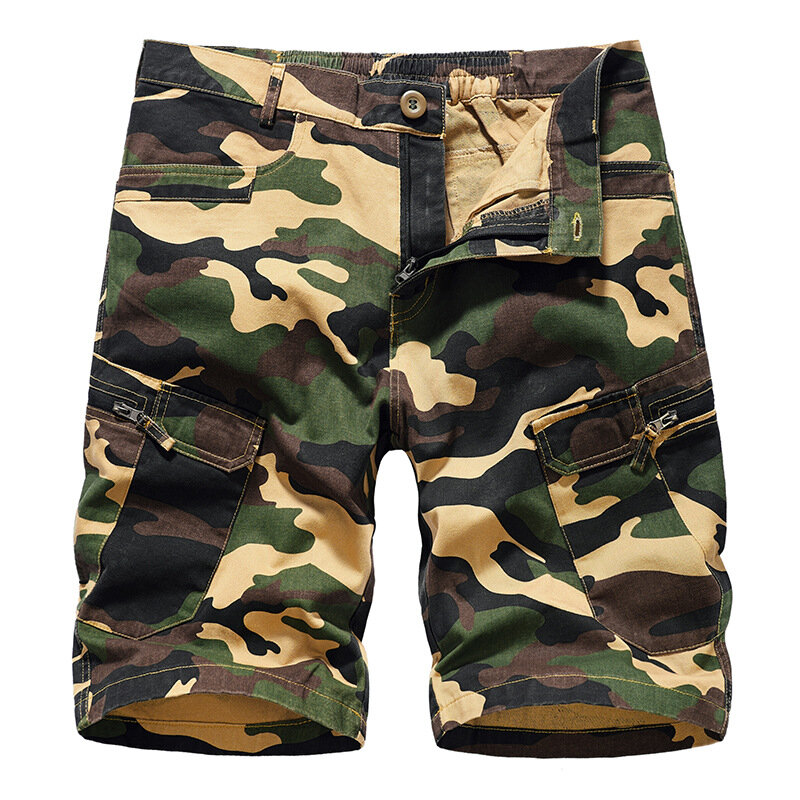 2022 Camo Casual Cotton Fashion Shorts Men Summer Tactical Army Pants Outdoor Sports Hiking Short Pants Multi-Pocket Resistant