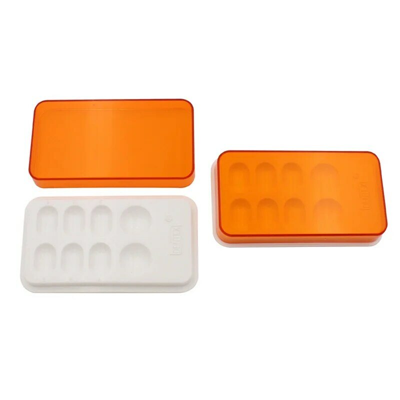 1 pçs paleta dental resina mistura rega placa hidratante com capa 8 slot paleta dental laboratório equipamentos porcelana