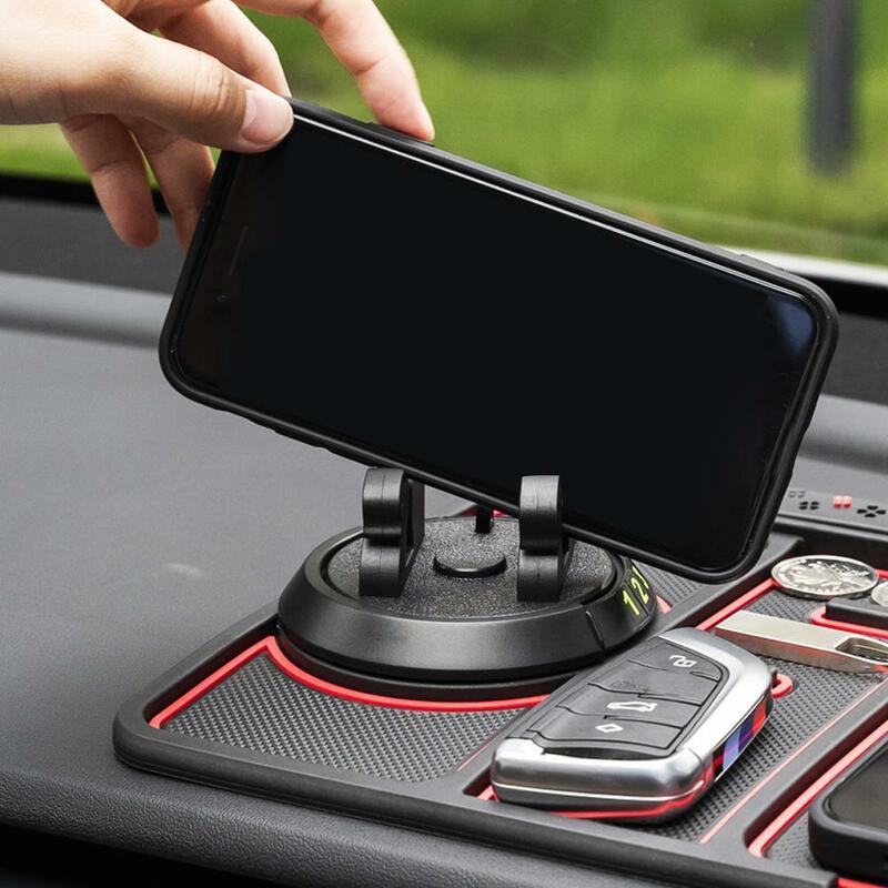 4 In 1 Car Silicone Holder Dashboard Sticky Phone Holder Mat Auto Non-slip Car Silicone Phone Holder Car Accessories