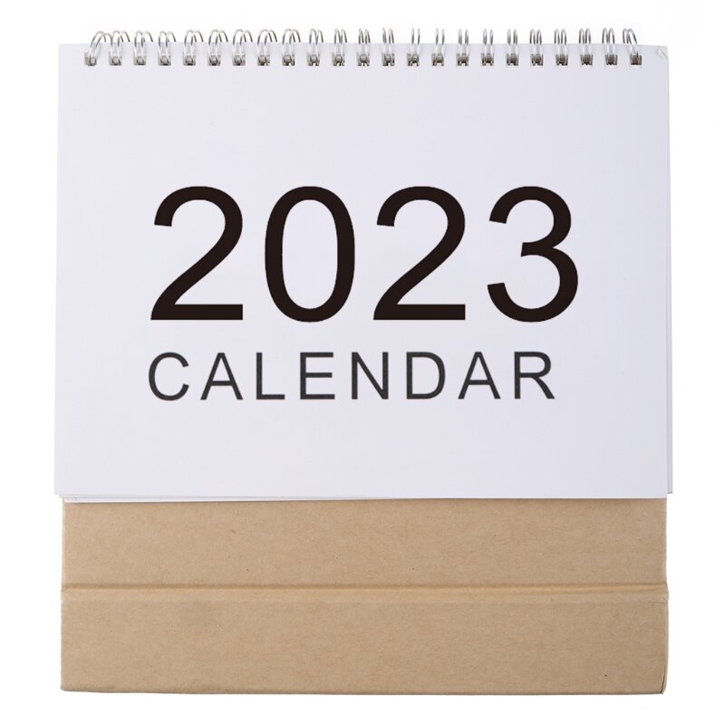 Calendario de escritorio sencillo para el hogar y la Oficina, planificador diario mensual con bobina en inglés, 2022-2023