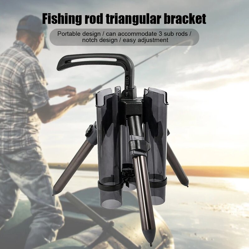 Staffa per canna da pesca supporto per treppiede supporto per canna da pesca portatile in alluminio pieghevole accessori per aste regolabili strumenti per esterni