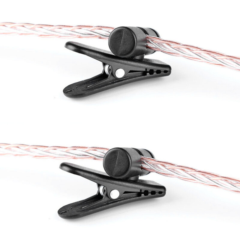 Cable giratorio de 360 grados para auriculares, abrazadera de cuello, Clip de cuello de solapa, Mini enrollador de auriculares