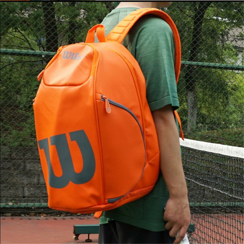 Bolsa de tenis para hombre y mujer, mochila de raqueta de tenis de gran capacidad con doble hombro, 2 paquetes