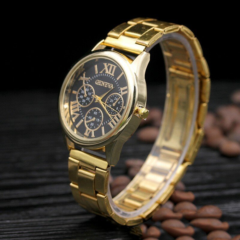 Reloj de cuarzo de tres ojos y seis agujas para hombres y mujeres, reloj de negocios de moda, regalo de alta gama para amigos