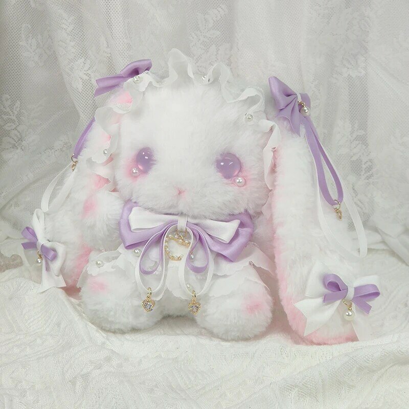 Bear beast aslant bowknot kawaii rabbit bag bag lovely lolita lace package