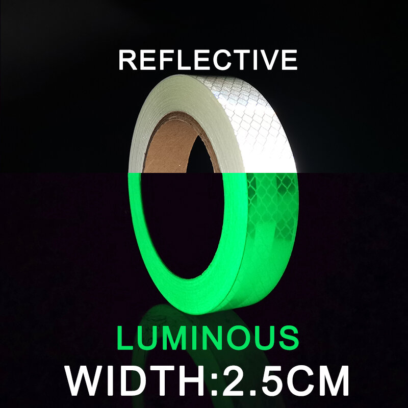 Fita reflexiva branca reflexiva fita reflexiva verde fita reflexiva filme luminoso desde a fita adesiva de duas funções