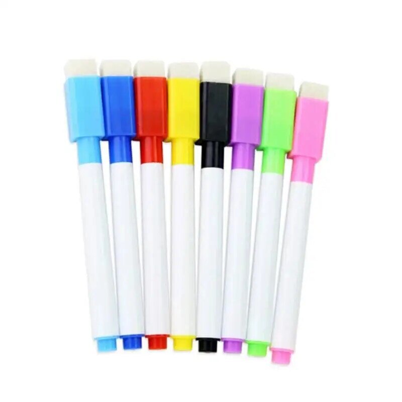 5/8 Stks/partij Kleurrijke Zwarte School Klaslokaal Levert Magnetische Whiteboard Pen Markers Droge Gum Pagina 'S Kinderen Tekening Pen