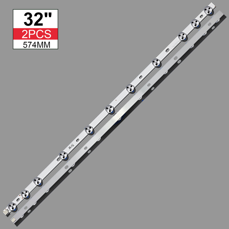 Bande de rétro-éclairage LED 11LED, 574mm, remplacement pour VESTEL 32D1334DB, 10 ensembles = 20 pièces, VES315WNDL-01, VES315WNDS-2D-R02, VES315WNDA-01, nouveau