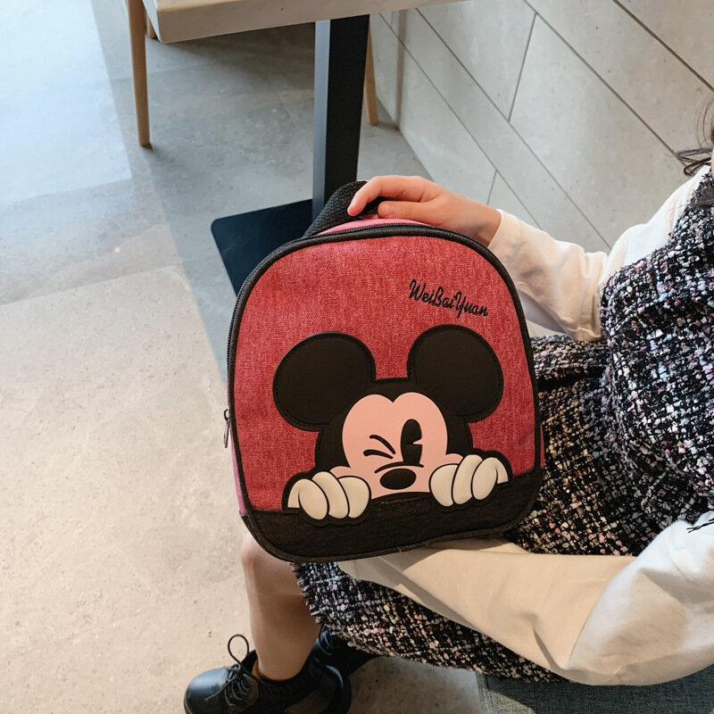 Disney der Neue Mickey kinder Rucksack Luxus Marke Mode Jungen und Mädchen Schul Leinwand Cartoon Große-kapazität Gepäck tasche