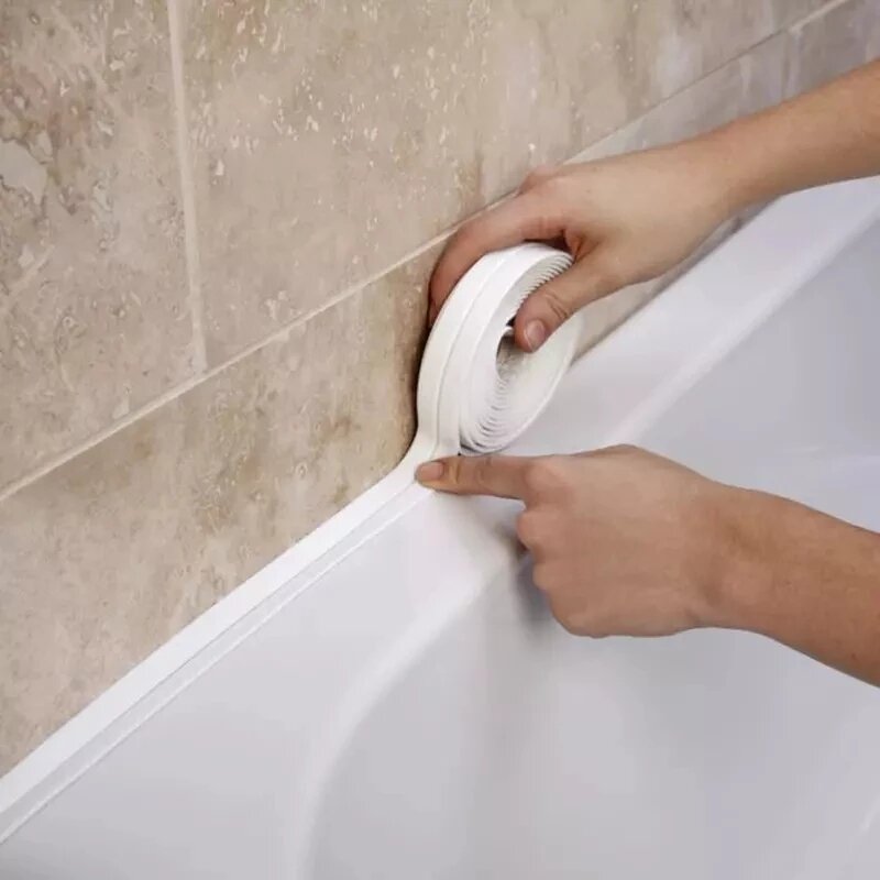 Kitchen Sink Countertop Waterproof Sticker Anti-mold Sealing Strip Tape Wall Bathroom Toilet Gap Self-adhesive Seam Sticker
