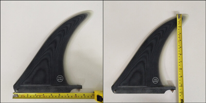 Aleta de tabla de surf, accesorio de buena calidad para tabla larga de 7 "/8"/9 "/10,25"/11 "de largo, Color negro