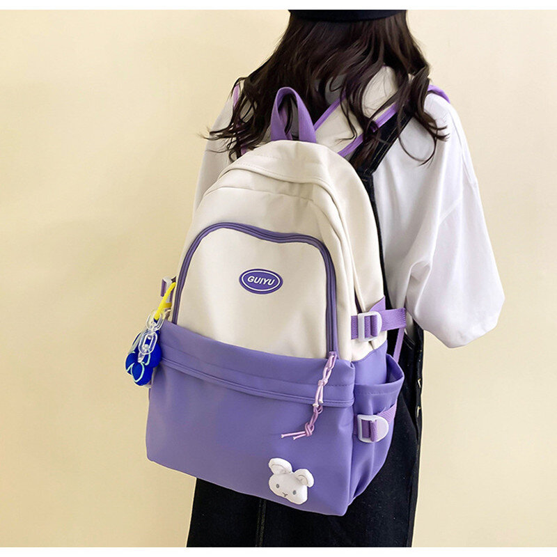 OKKID-mochilas escolares para adolescentes y niños, morral escolar kawaii, mochila bonita para el campus, mochila impermeable ligera para mujer