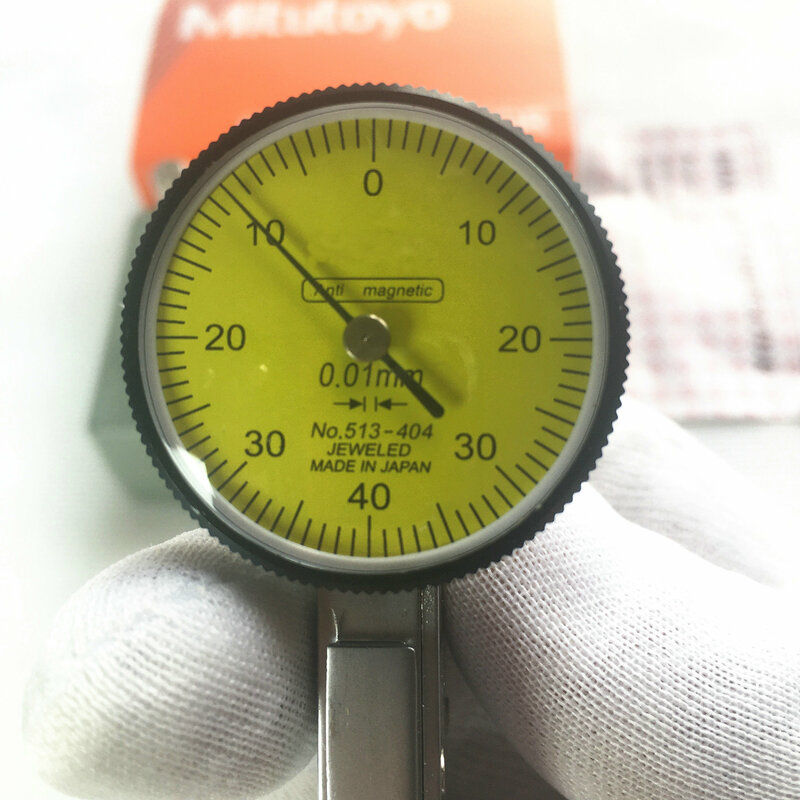 AOS-Indicador de Dial absolute no.513-404, indicador de Dial de palanca analógica, precisión de 0,01mm, rango de 0-0,8mm, herramienta de medición de diámetro 31