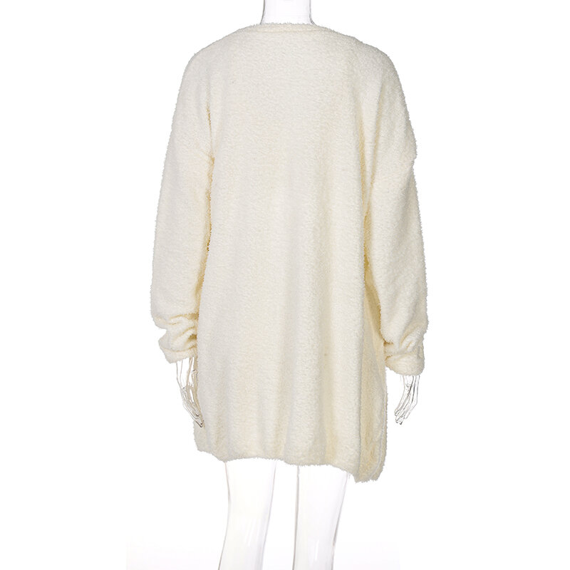 HOUZHOU Euphoria-conjunto corto y recortado para mujer, ropa de casa de felpa Y2K, conjuntos de 3 piezas de lana a juego para otoño