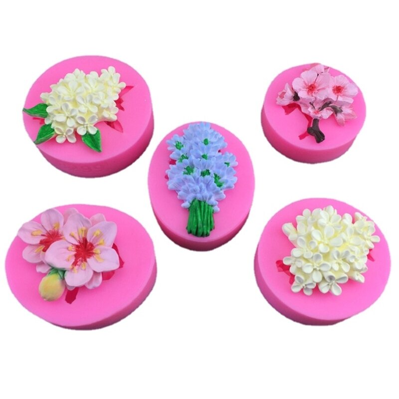 3D Flower Silicone Candle Mold Resin Mould DIY Dessert Chocolate Cake Baking