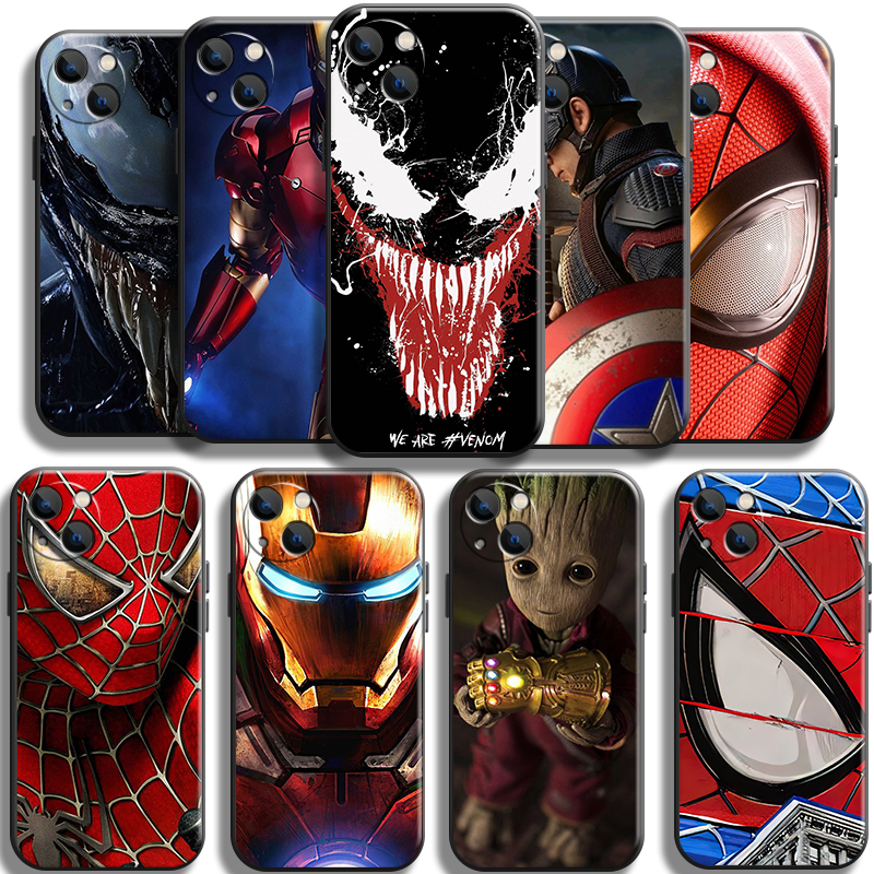 Funda de teléfono popular Marvel para iPhone 11 12 13 Mini 13 Pro Max 11 Pro XS Max X XR 6 6S Plus 7 8 SE 2020 funda de silicona TPU