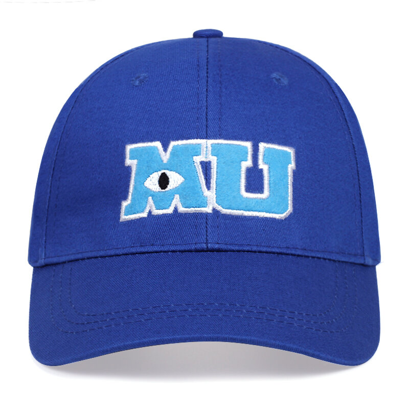Unisex Cartoon haft czapka z daszkiem dla mężczyzn kobiet bawełniane potwory uniwersyteckie Sulley Mike MU kapelusze przeciwsłoneczne film czapka typu Snapback Gorra