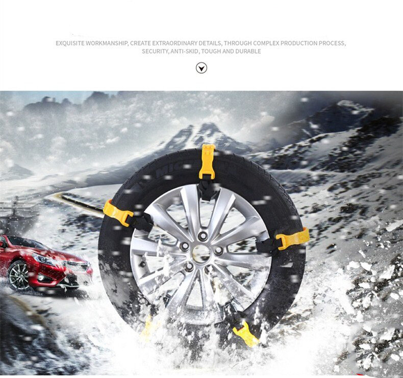 Correntes de roda de carro snow, correia de corrente de neve, de emergência, ideal para condução ao ar livre, suv safe, 1 unidade