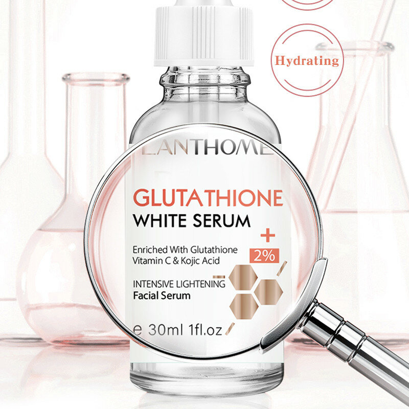 Glutathione Freckle Remover Serum Flek Hitam Penghilang Jerawat Wajah Niacinamide Produk Pemutih Vitamin C Mencerahkan Esensi Wajah
