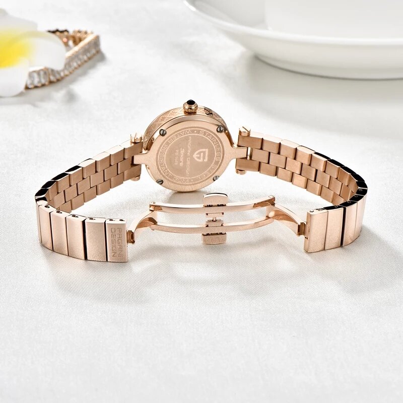 PAGANI-Reloj de lujo para mujer, reloj elegante de diamantes a la moda, con espejo de zafiro, resistente al agua, 2022