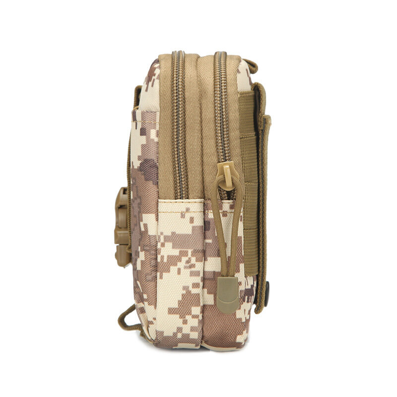 Men Tactical Molle Pouch Belt Waist Pack Bag Small Pocket Waist Pack Running Pouch Travel Camping Bags Soft Back