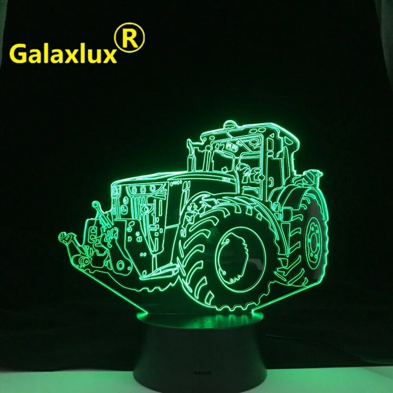 Tractor Auto Kinderkamer Nachtlampje 3D Led Nachtlampje Bureau Lamptouch Sensor Kamer Verlichting Kinderen Vakantie Beste Home Nieuwe Gift