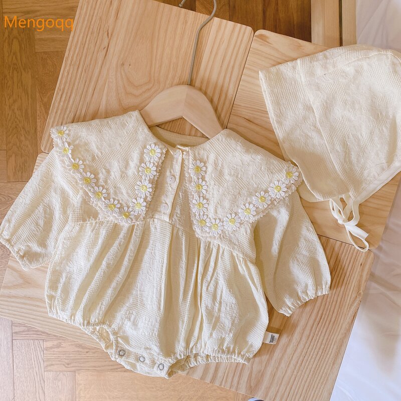 0〜2歳の赤ちゃん用の長袖オーバーオール,デイジーの衣装,スクエアネックスーツ,0〜18m,2020