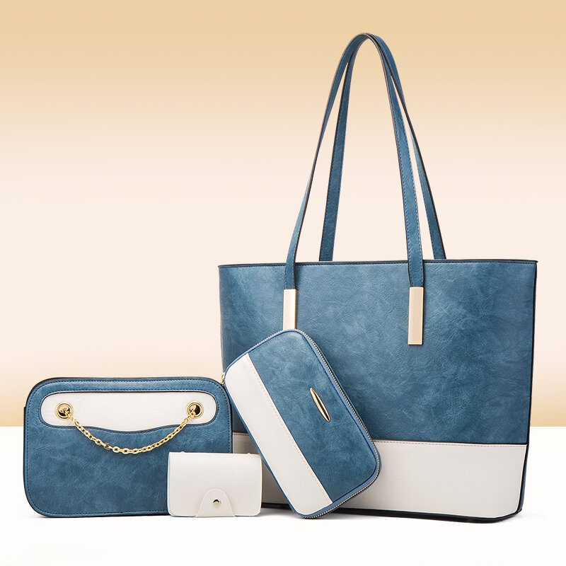 2022 nuove borse da donna di moda borse di grande capacità borsa composita femminile nera borsa da donna blu borsa da donna creativa semplicità