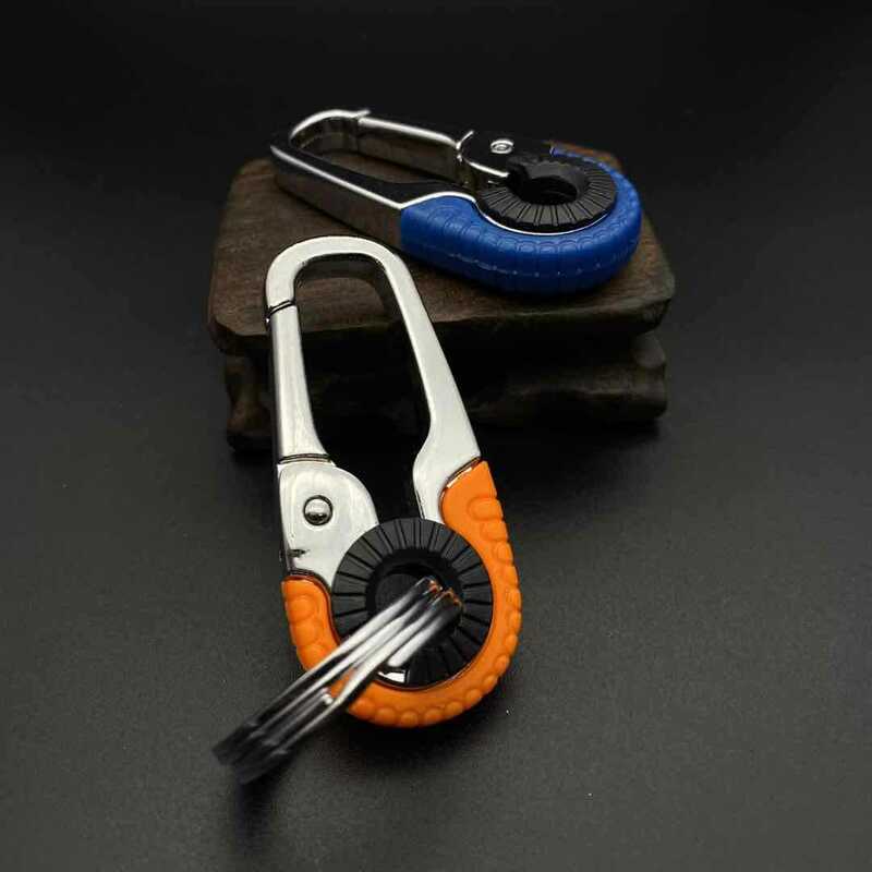 Carabiner 키 체인 캠핑 하이킹 야외 스포츠 안전 버클 키 체인 아연 합금 키 체인 링 등산 장비