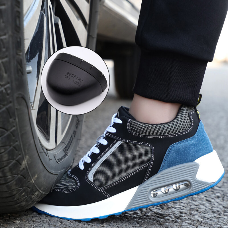 2022 jakości buty robocze bhp mężczyźni poduszka powietrzna praca trampki Anti-smash Anti-stab niezniszczalne buty stalowe Toe mężczyźni obuwie robocze