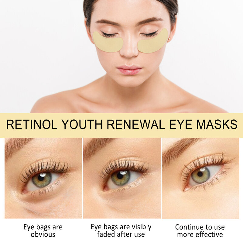 EELHOE Retinol Eye Mask Lift และกระชับ Fade Fine เส้นรอบดวงตาความหมองคล้ำและเติมความชุ่มชื้นกระเป๋าภายใต้ตา