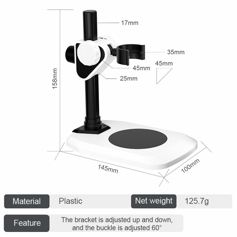 Support de Microscope Portable avec USB Numérique Réglable, Base de Support Wifi