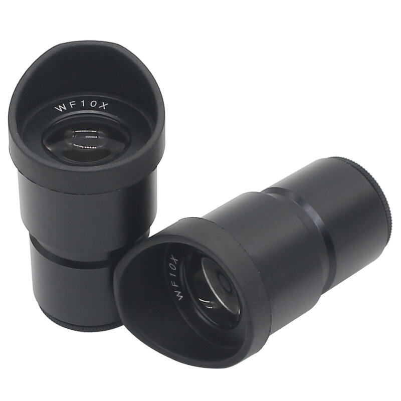 Un paio di occhiali da campo largo WF5X WF10X WF15X WF20X per microscopio Stereo lente ottica diametro di montaggio copertura in gomma da 30.5mm