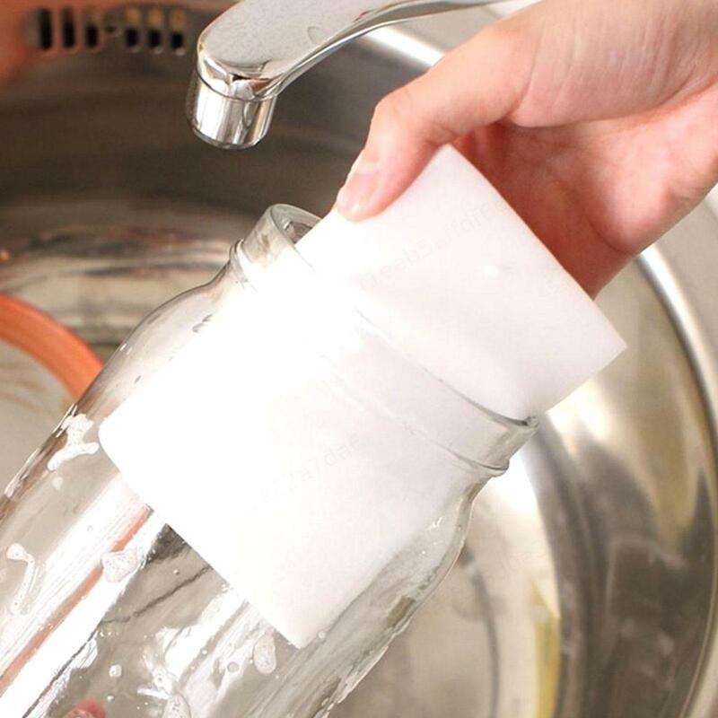 食器洗い用の再利用可能な白いスポンジ,洗える,台所用品,d1v0,20個