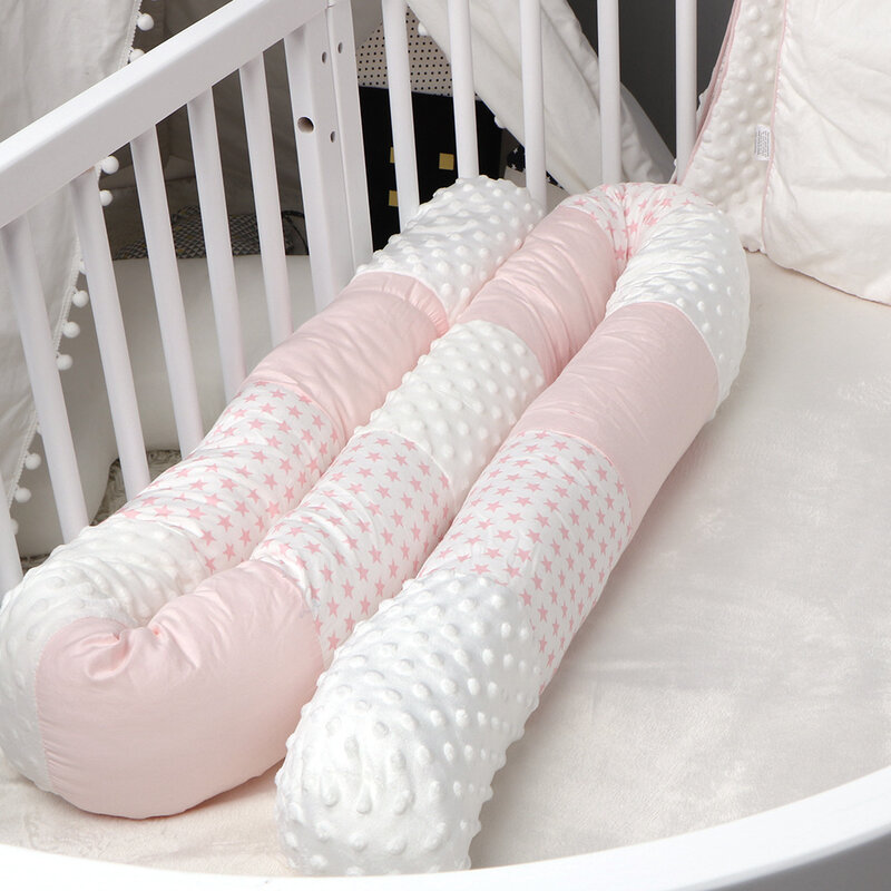 Ropa de cama de algodón para bebé, cómoda costura, anticolisión, parachoques de bebé circundantes, barandilla para dormir para bebés lavable y extraíble