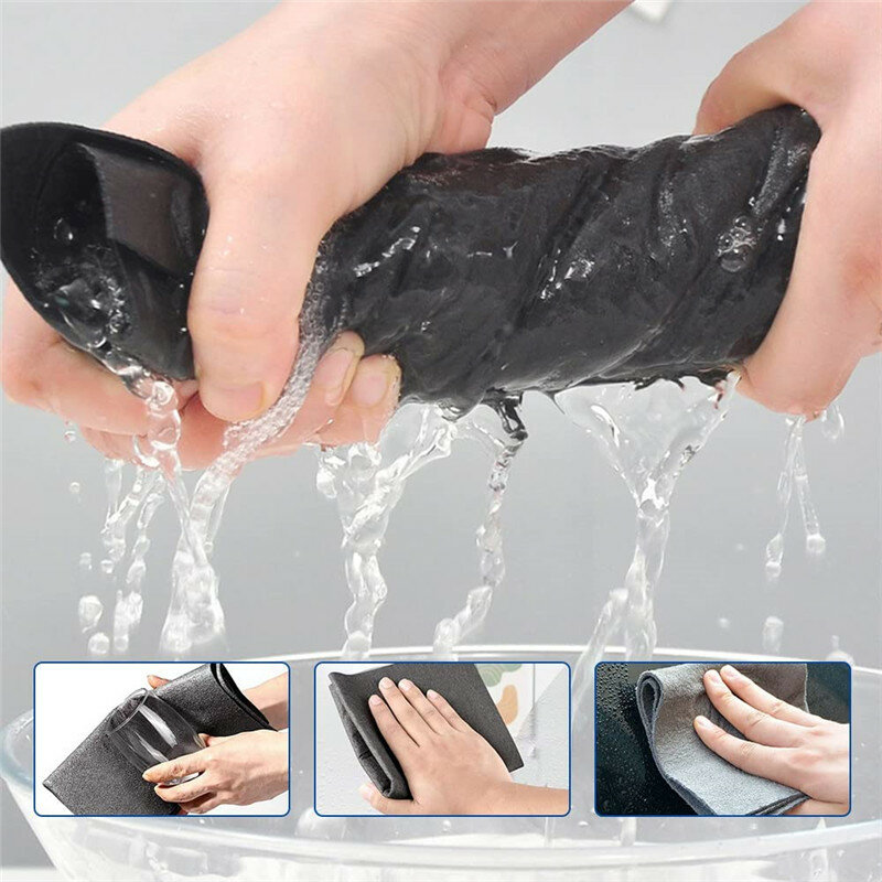 1PCS Thickened Magic Cleaning Glass Cloth Streak Free Reusable Microfiber Cleaning Cloth All-Purpose Towels for Windows Glass