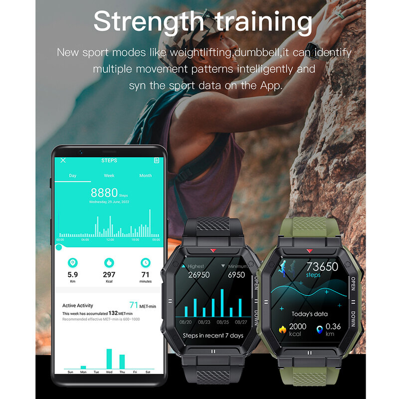 LEMFO Ares Smart Watch Men Custom Wallpapers Bluetooth Calls Heart Rate Monitor IP68 Sports Smartwatch 350 mAh Battery 2022 New