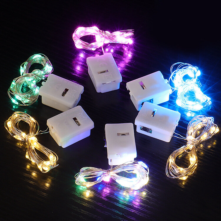 LED string lights copper wire Holiday lighting Fairy wreath Christmas Tree Wedding party decoration Natal