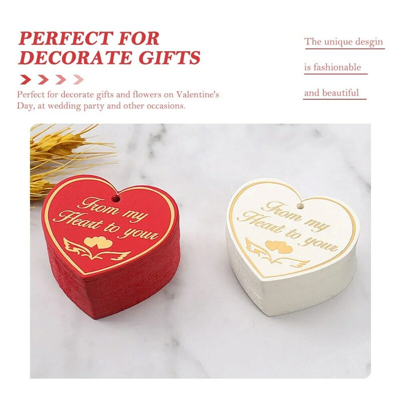 300pcs Decorative Valentine's Day Baking Box Decoration Cards Gift Wrapping Cards