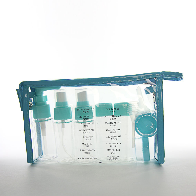10pcs Portátil Viagem Recarregável Vazio Bottle Set Essência Shampoo Shower Gel Container Pode Pulverizar Loção Bottling