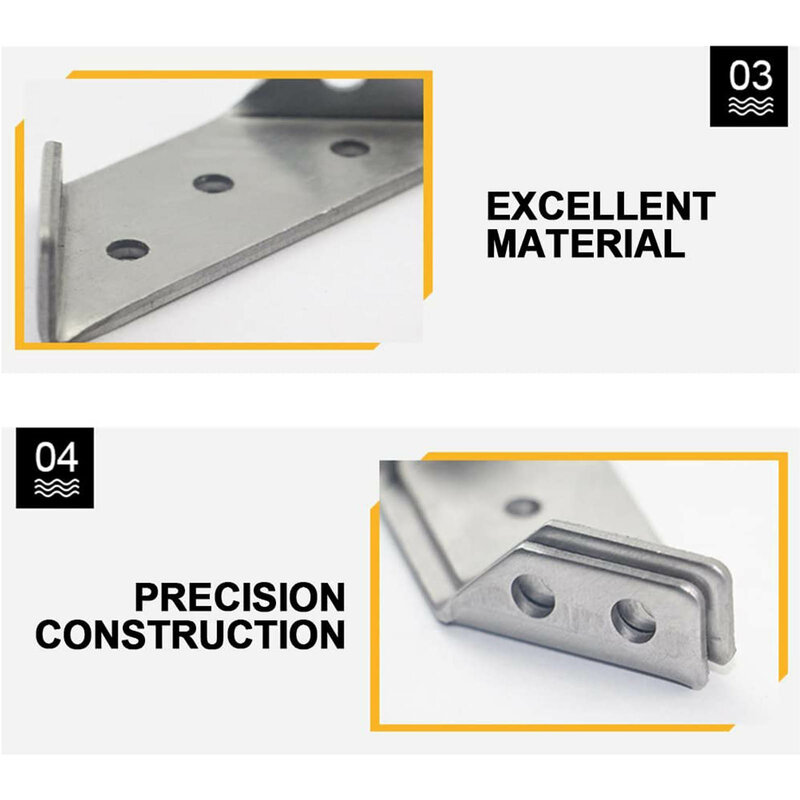 มุมวงเล็บเชื่อมต่อ4Pcs Universal โลหะ Trapeziform วงเล็บ2.71x0.5in โลหะ Bracket สำหรับเก้าอี้สแตนเลส