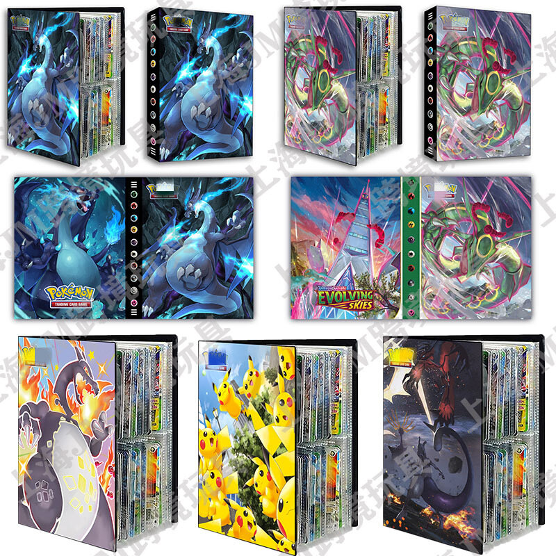 VMAX-Carpeta de colección de tarjetas de piezas para niños, álbum de Pokémon, soporte para tarjetas de juego, carpeta de lista cargada, cumpleaños, novedad de 240