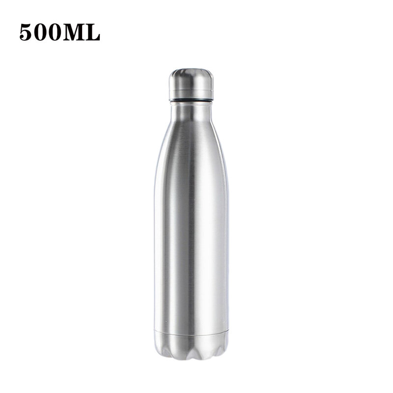 500/750/1000Ml Portable Outdoor Water Fles Food Grade Roestvrij Staal Enkele Muur Lekvrij Vacuüm Cup Hot koud Water Fles