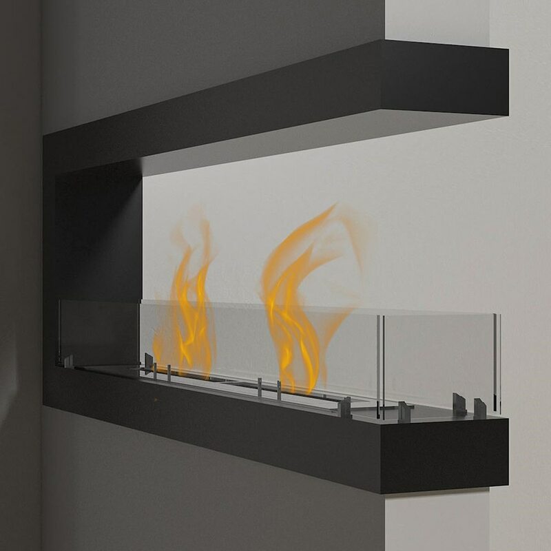 Chimenea decorativa de bioetanol, montaje en pared, calentador llama fuego, calor, hogar, oficina, hotel, restaurante, estilo nórdico, decoración sin humo