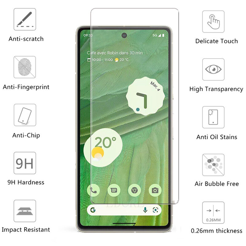 4PCS Tempered Glass for Google Pixel 8 Pro 7 7A 6 6A 5 5A 4A 4 XL 3 Fold 9H Protective Transparent Screen Protector Film Glass