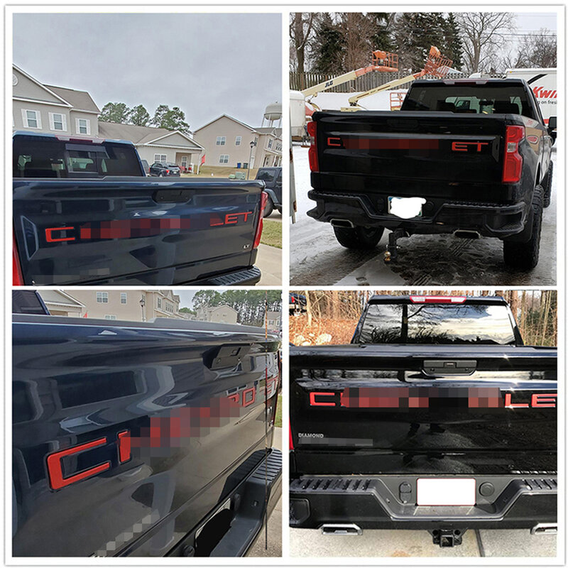 Ajuste para Chevrolet Colorado2020 2021 2022 portón trasero ABS insertos de letras 3D calcomanías adhesivas fuertes y levantadas letras emblemas de portón trasero